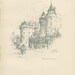 Holyrood Palace, Edinburgh, Scotland, 1912, Hornby Illustration 15, Pencil Drawing, Antique Lithograph, Library Decor, Office Decor
