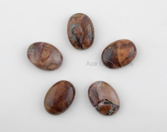 Butterfly Jasper Loose Gemstone, Oval Shape Stone, Jasper Wholesale Stone, Calibrated Gemstone- 5 Pcs.