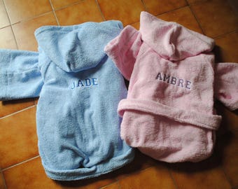 Customizable bathrobe kids age 4/8