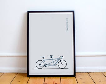 Tandem Bike Print - 'This is how I roll' - Digital Art Illustrated in the UK