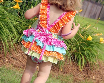 Baby Jaimesyn's Ruffle Bottom Romper PDF Pattern Sizes Newborn to 18/24m