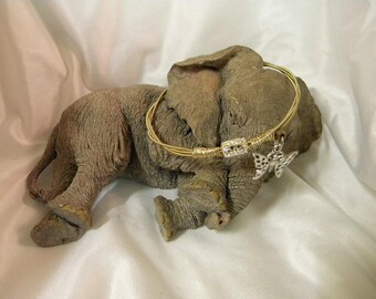 Guitar String Bangle with Butterfly Charm