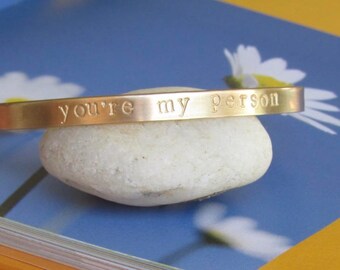 Friend Gift Best Friend Birthday Gift Best Friend Bracelet Greys Anatomy Gift Best Friendship Gift You're My Person Bracelet Youre My Person