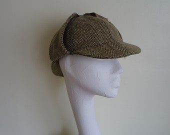 Vintage Islay Woollen Mill Deerstalker Hat, Sherlock Holmes, Fishing, Game Hunter, Tweed - Size 7/57
