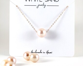 Edison Pearl Necklace, Pink Pearl Necklace, Pearl Necklace, Pink Pearl, Edison Pearl, Freshwater Pearl Necklace, Summer Jewelry