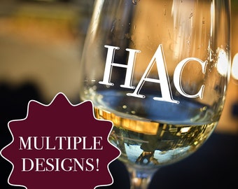 Personalized Etched Wine Glass / Mothers Day Gifts / Bridesmaid Gifts / Gifts for Her / Gifts for Women / Gifts for Wife / Girlfriend Gifts