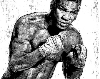 MIKE TYSON painting boxing artwork canvas print