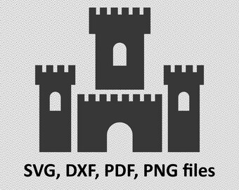 Castle SVG / Castle DXF/ Castle Clipart / Castle Files, printing Castle design, cutting, Castle silhouette, DXF, Castle vector, tower svg