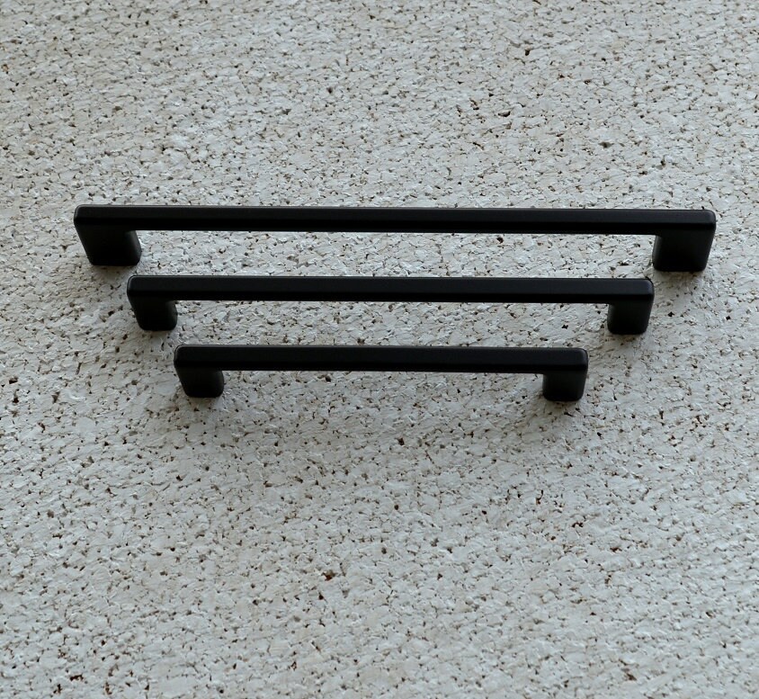 Modern Black Cabinet Pull. Black Cabinet Hardware.