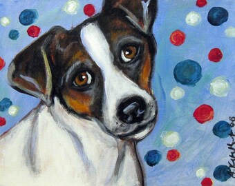 Jack Russell Terrier portrait original dog painting