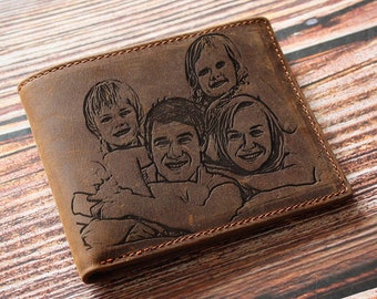 Personalized wallet for men, Perfect father's day gift, first fathers day, 1st father's day, gift from wife, gift for dad, from daughter