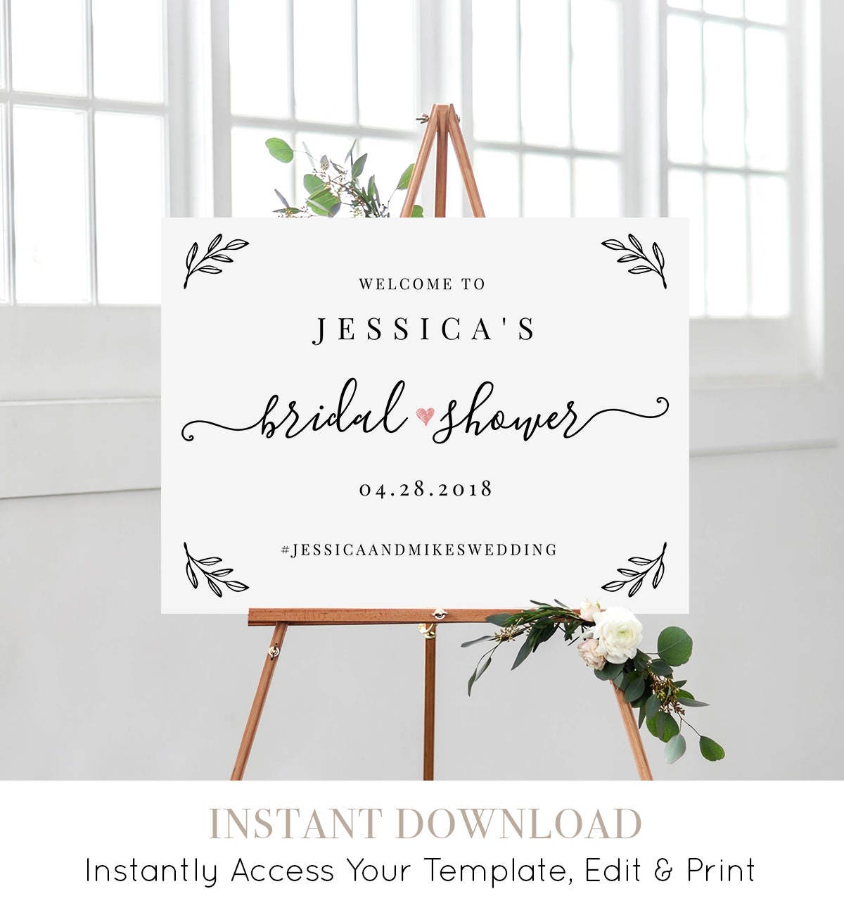 Bridal Shower Welcome Sign Template Free