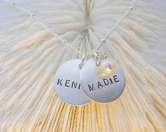 Personalized Hand Stamped Necklace - Hand Stamped Jewelry - Engraved Necklace