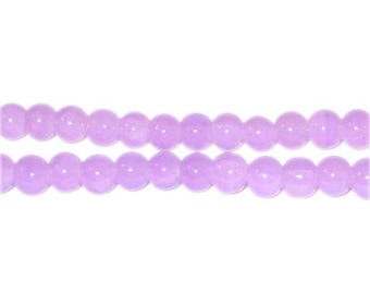 6mm Amethyst-Style Glass Bead, approx. 75 beads