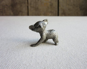 Miniature Vintage Pewter Koala Bear Figurine, Tiny Pewter Animals, Indigenous Australia, Koala Bear Baby, Koala Lovers, Gift, Animal Babies