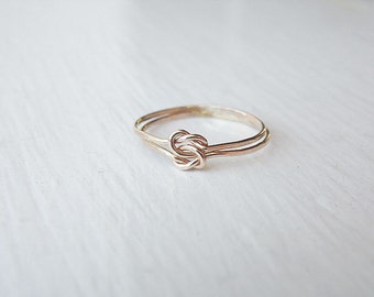 Double Love Knot Ring 14k Gold Fill