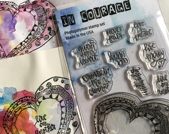 Clean Heart Photopolymer Stamp Set for Card Making or Bible Journaling