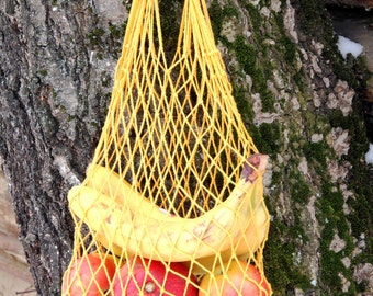 1970s Vintage Market Bags Soviet Bag Farmers Market Bag Shopping Bag Eco Bag string bag Natural bag Crochet bag mesh bag fruit bag Avoska