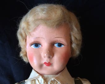 Antique Celluloid and Cloth Doll, Made in Germany - 1900