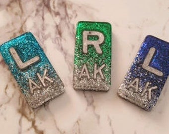 Small Rectangle Xray Markers - Ombre/Multi Color Glitter