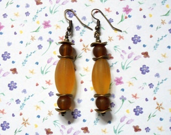 Matte Golden Yellow Earrings (2338)