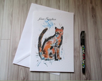 Cat your purrfect card - cat greeting card - cat birthday card - birthday card - cat joke card - cat lovers card - cat anniversary card