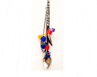 Pet Bird Parrot Toy Stainless Steel Spoon Large Size Amazon African Grey Macaw 14" Long