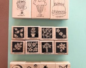 Stampin' Up! Sweet Treats, Garden Blocks, Stars & Swirls, On the Beach, Stipple Shells +Cleaner and Refills