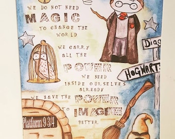 Harry Potter Personalised House Rules Poster Print Hogwarts