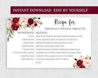 folding recipe cards