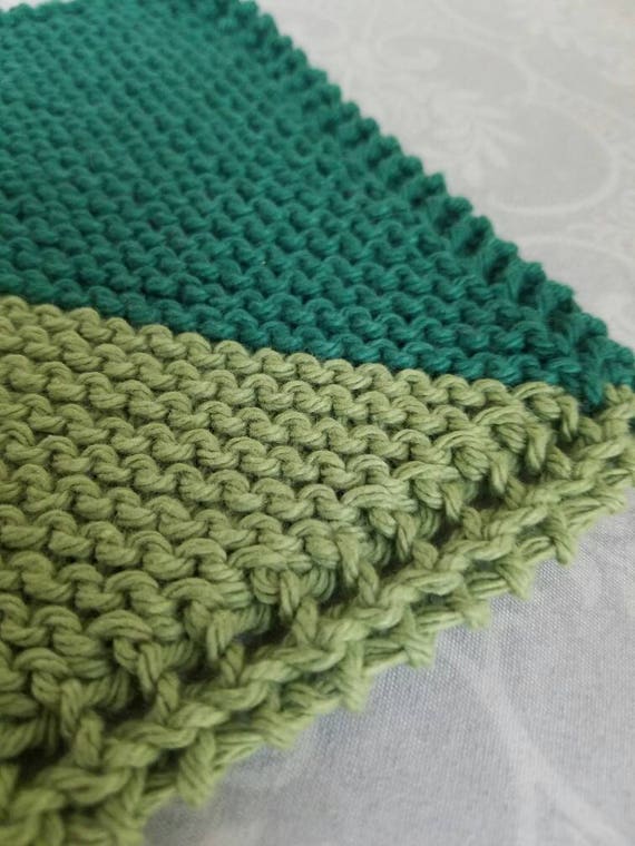 Double Mint Cotton Dishcloth