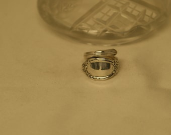 Silver plated spoon ring size 6.5