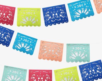 Fiesta Party Garland, Meri Meri Fiesta Banner, Mexican Fiesta Decorations, Cinco de Mayo Paper Banner, Papel Picado Party Decor