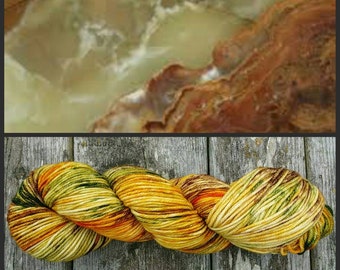 Hand Dyed Yarn, Superwash Merino Worsted Weight Variegated Yarn Perfect for Hats, Cowls, Scarves and Sweaters - Onyx