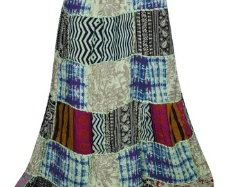 Bohemian Fashion Patchwork Long Skirt Printed Summer City Chic Gypsy Hippie Maxi Skirts
