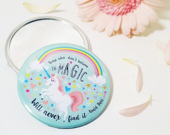 Unicorn Magic Roald Dahl Large Hand Held Pocket Mirror