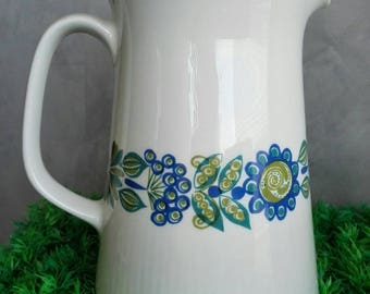 Vintage Figgjo Flint Norway Pitcher/Jar. Designed by Turi Gramstad Oliver. Tor Viking Pattern.