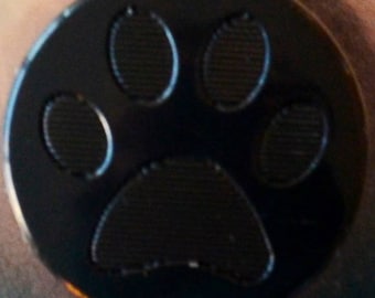 10 snaps engraved KAM "Paw" shiny black