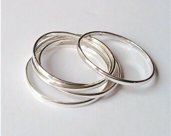 925 Sterling Silver Stackable Ring, Dainty Silver Ring, Thin Stackable Ring,Minimalist Style, Midi Ring, Modern Minimal Jewelry.
