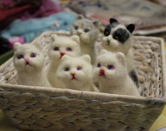 Needle Felted Animal Needle Felted Cat Felted Pets
