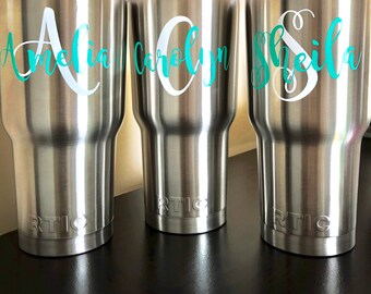 Personalized Tumbler, 30 oz Monogram Tumbler, Tumbler, Monogram Cup, Beach Tumbler, Monogram Tumbler, Tumbler, Vacuum Insulated Stainless St