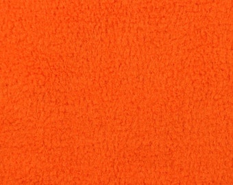 Orange Fleece Fabric - by the yard