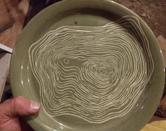 Topo Map Plate (custom made to order)