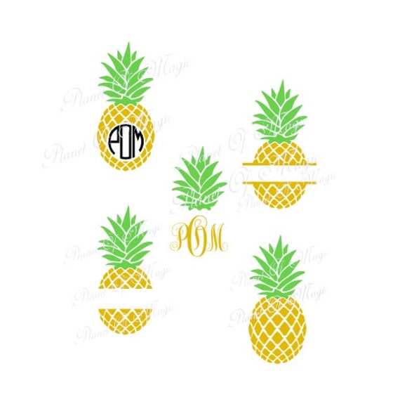 Pineapple Svg File Pineapple Monogram SVG File Summer Svg