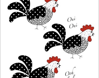 French Hens Holiday Notecards