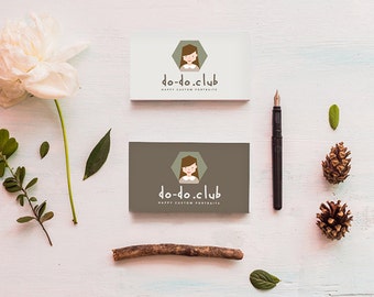 Calling Cards with Custom Portrait Illustration