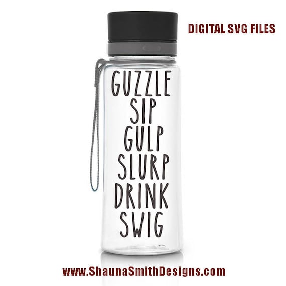 Water Bottle SVG Wine SVG Coffee SVG Wine Glass Decal
