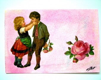 With its romantic post card envelope.