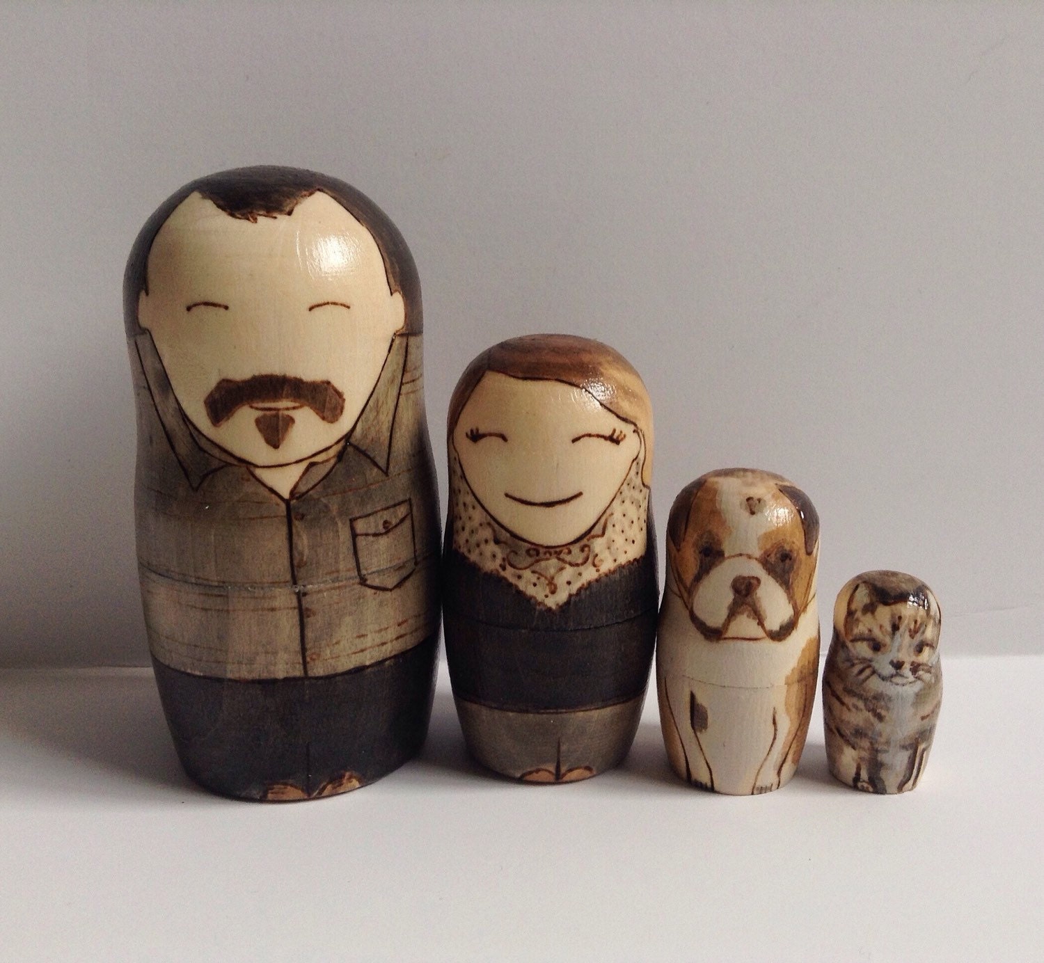 Custom Family Nesting Dolls