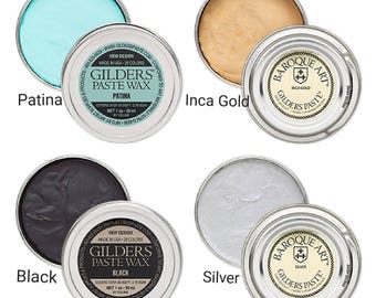 Gilders Paste® Wax paste, Gilders paste wax 1 ounce canister, gilders wax paste 30 ml canister, 28 colors gilders paste wax canister 1 ounce